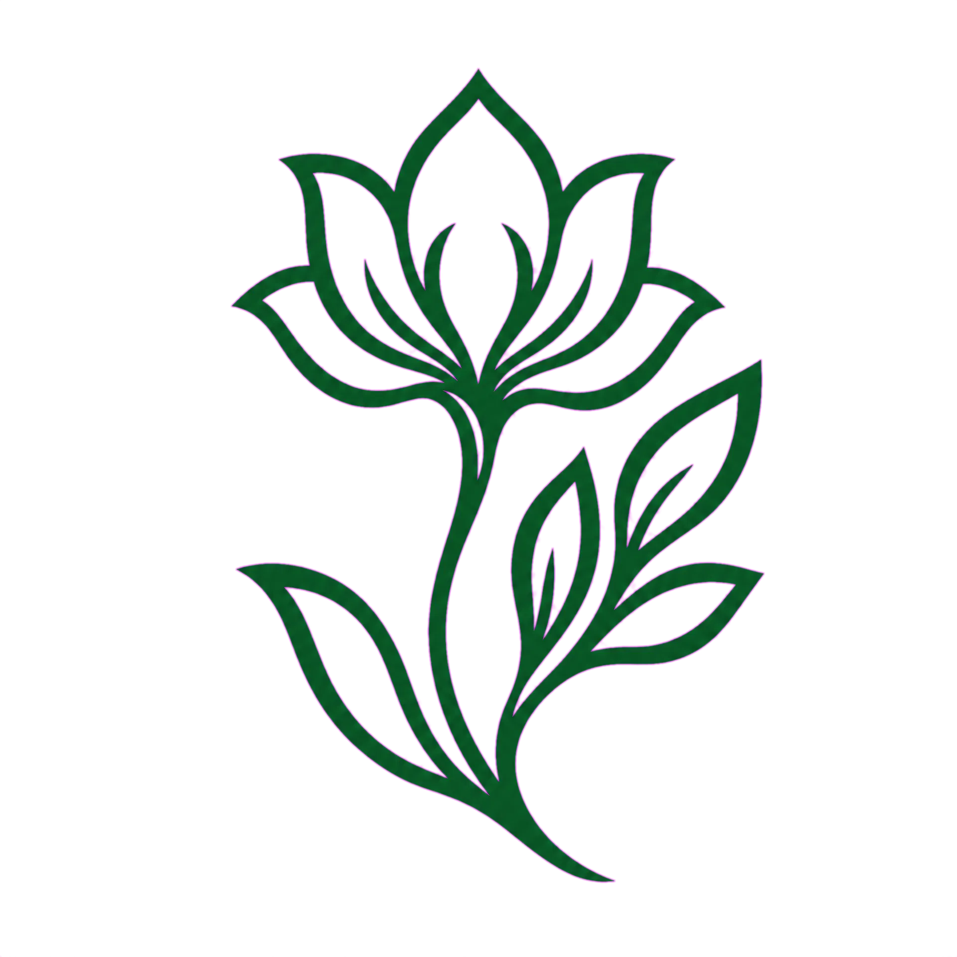 每日吃瓜 品牌标识：森林绿花叶标志